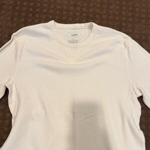 Sonoma White Textured Crewneck Top